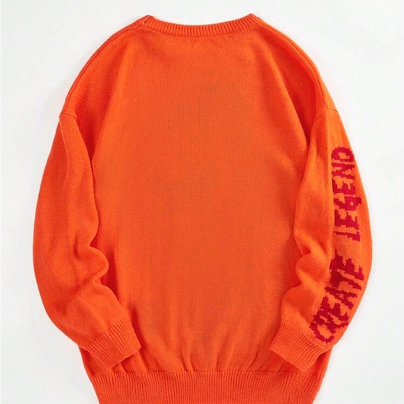 SHEIN Coolane Skeleton & Letter Pattern Sweater - Picture 2 of 7